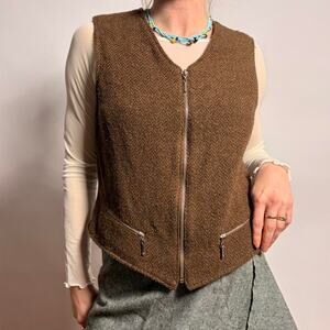 Vintage Liz Claiborne Tweed Wool Vest - Size 12